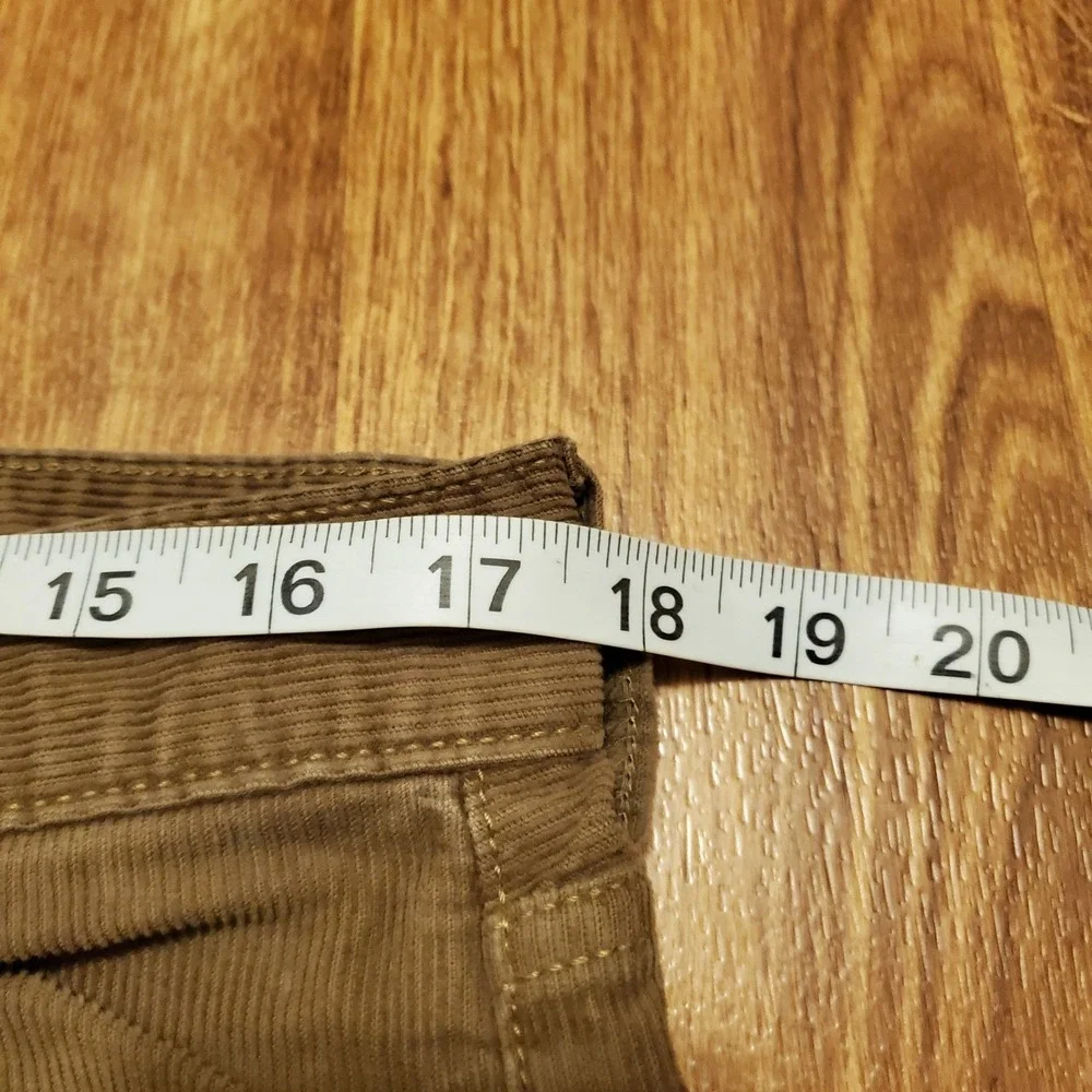J Crew Corduroy Pants Men 34x32 Brown Straight Fit Chino Stretch Preppy‎